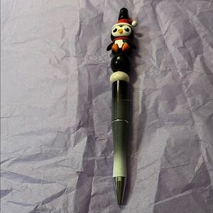 Penguin Themed Black and White Pen